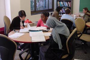Students get help at the math and statistics tutoring lab